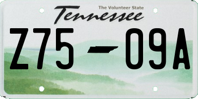 TN license plate Z7509A