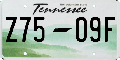 TN license plate Z7509F