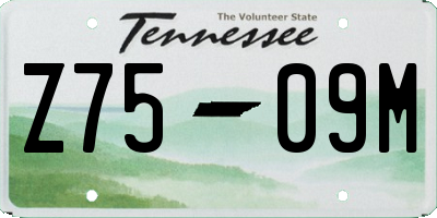 TN license plate Z7509M