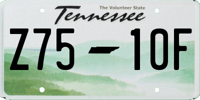 TN license plate Z7510F