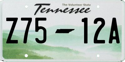 TN license plate Z7512A