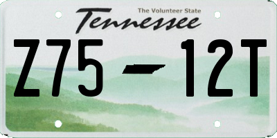 TN license plate Z7512T