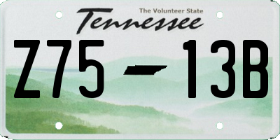 TN license plate Z7513B