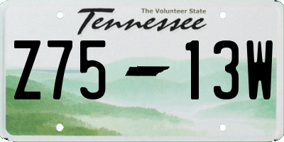 TN license plate Z7513W
