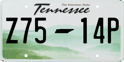 TN license plate Z7514P