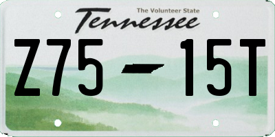 TN license plate Z7515T