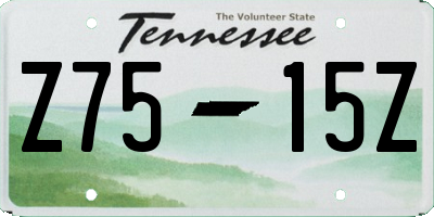 TN license plate Z7515Z