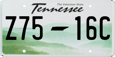 TN license plate Z7516C