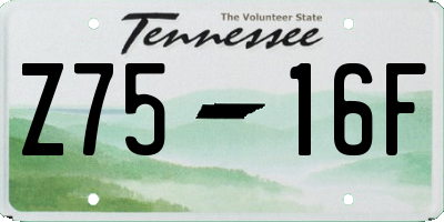 TN license plate Z7516F