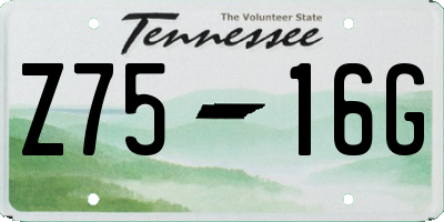 TN license plate Z7516G