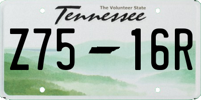 TN license plate Z7516R