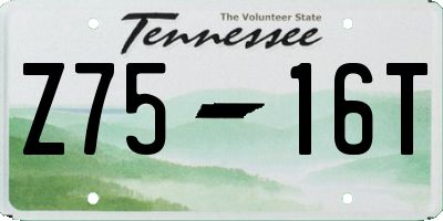 TN license plate Z7516T