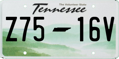 TN license plate Z7516V