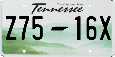 TN license plate Z7516X