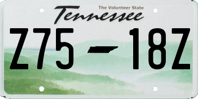 TN license plate Z7518Z