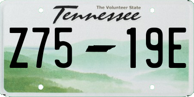 TN license plate Z7519E