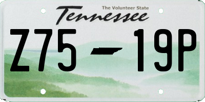 TN license plate Z7519P