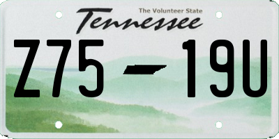 TN license plate Z7519U