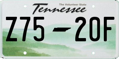 TN license plate Z7520F