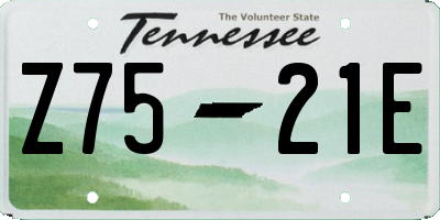 TN license plate Z7521E