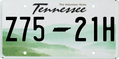 TN license plate Z7521H