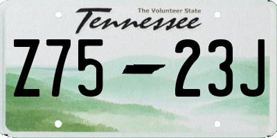 TN license plate Z7523J