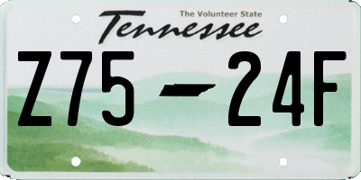 TN license plate Z7524F