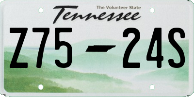 TN license plate Z7524S