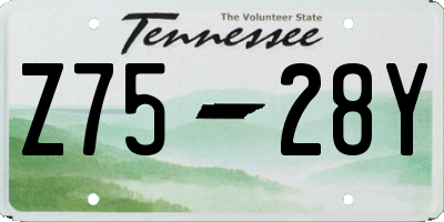 TN license plate Z7528Y