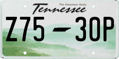 TN license plate Z7530P