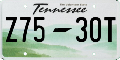 TN license plate Z7530T