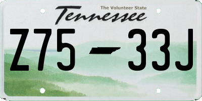 TN license plate Z7533J