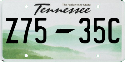 TN license plate Z7535C