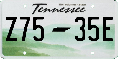 TN license plate Z7535E