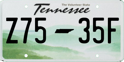 TN license plate Z7535F