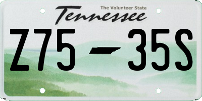 TN license plate Z7535S