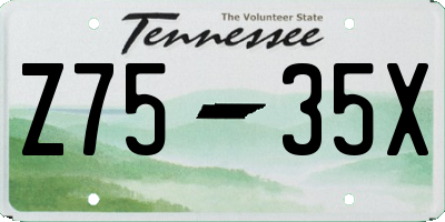 TN license plate Z7535X