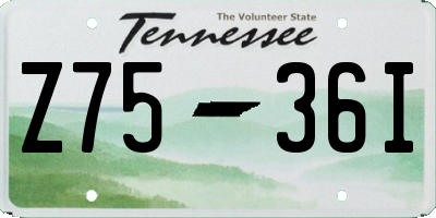 TN license plate Z7536I