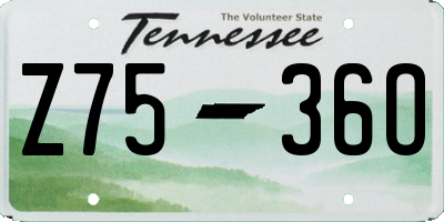 TN license plate Z7536O