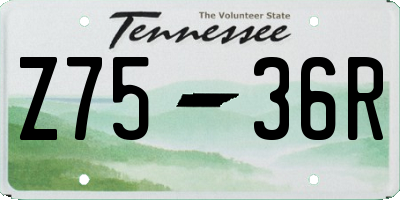 TN license plate Z7536R
