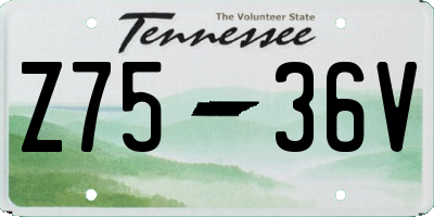 TN license plate Z7536V