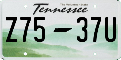TN license plate Z7537U