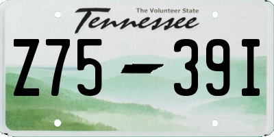 TN license plate Z7539I