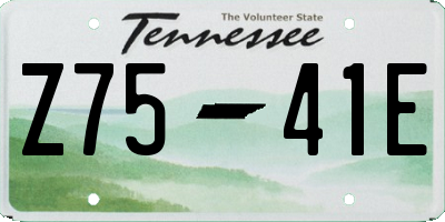 TN license plate Z7541E