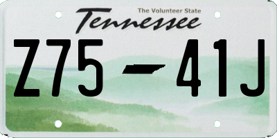 TN license plate Z7541J