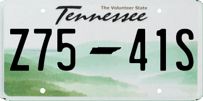 TN license plate Z7541S