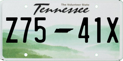 TN license plate Z7541X