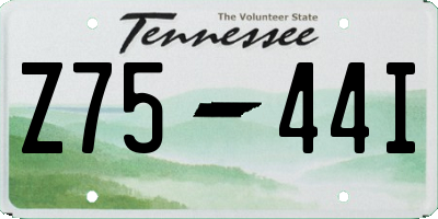 TN license plate Z7544I