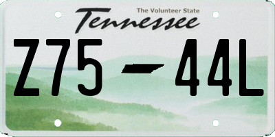 TN license plate Z7544L