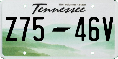 TN license plate Z7546V